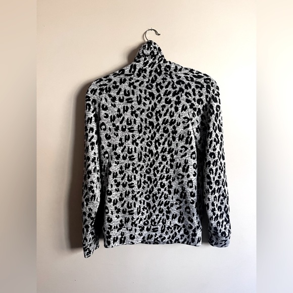 Knit Leopard Print Cowl Neck Sweater - Picture 2 of 3
